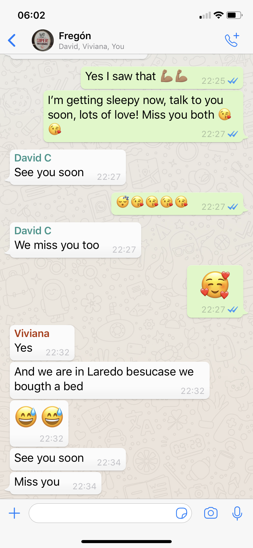 Screenshot of a message